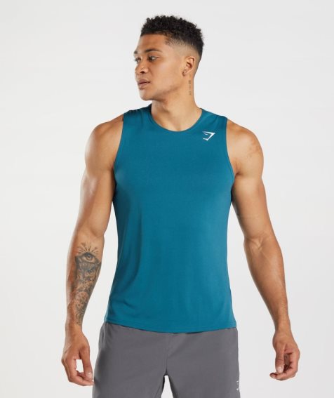 Podkoszulki Gymshark Arrival Męskie Niebieskie | PL 032DLJ